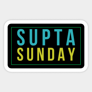 Supta Sunday | Funny Yoga Tshirt | Funny Yoga | Yoga Pose Tshirt | Sunday T-Shirt Sticker